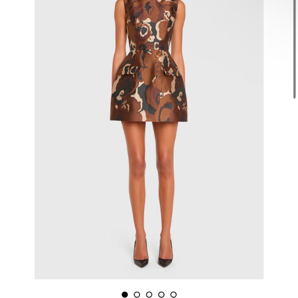 Amanda Uprichard Brown Multi-Tone Animal Print Mini Dress